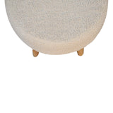 Cream Boucle Petite Footstool NOVEX FURNITURES