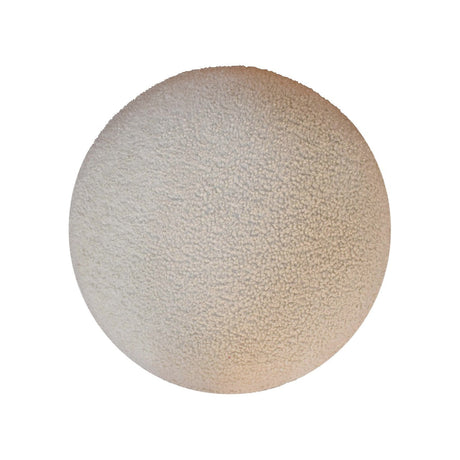 Cream Boucle Rounded Footstool NOVEX FURNITURES