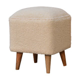 Cream Boucle Squoval Bench NOVEX FURNITURES