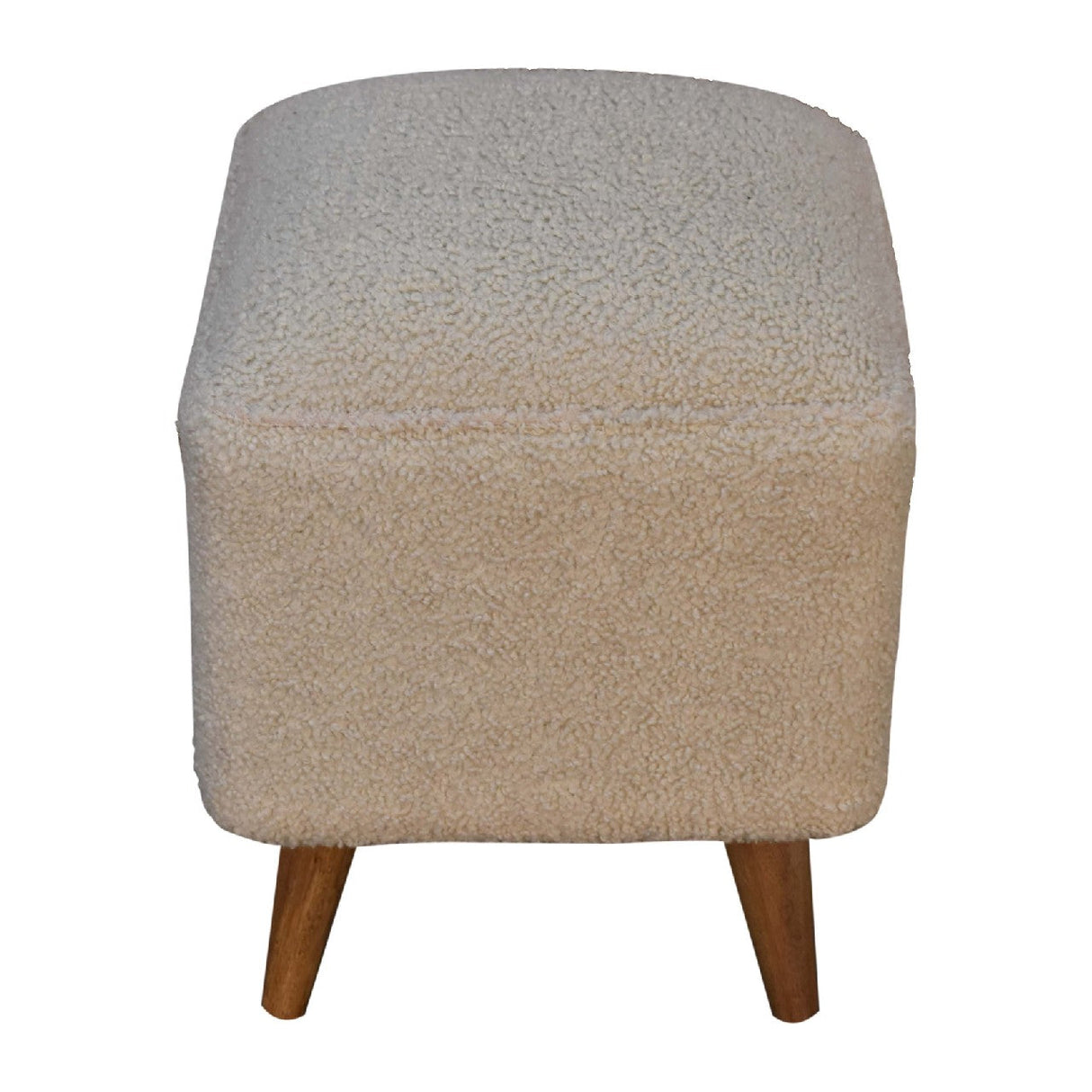 Cream Boucle Squoval Bench NOVEX FURNITURES