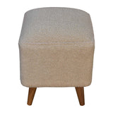 Cream Boucle Squoval Bench NOVEX FURNITURES