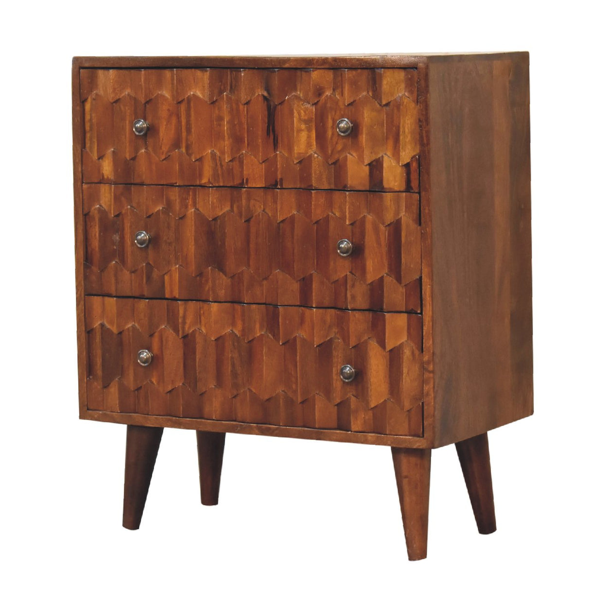 Chestnut Pineapple Carved Chest NOVEX FURNITURES