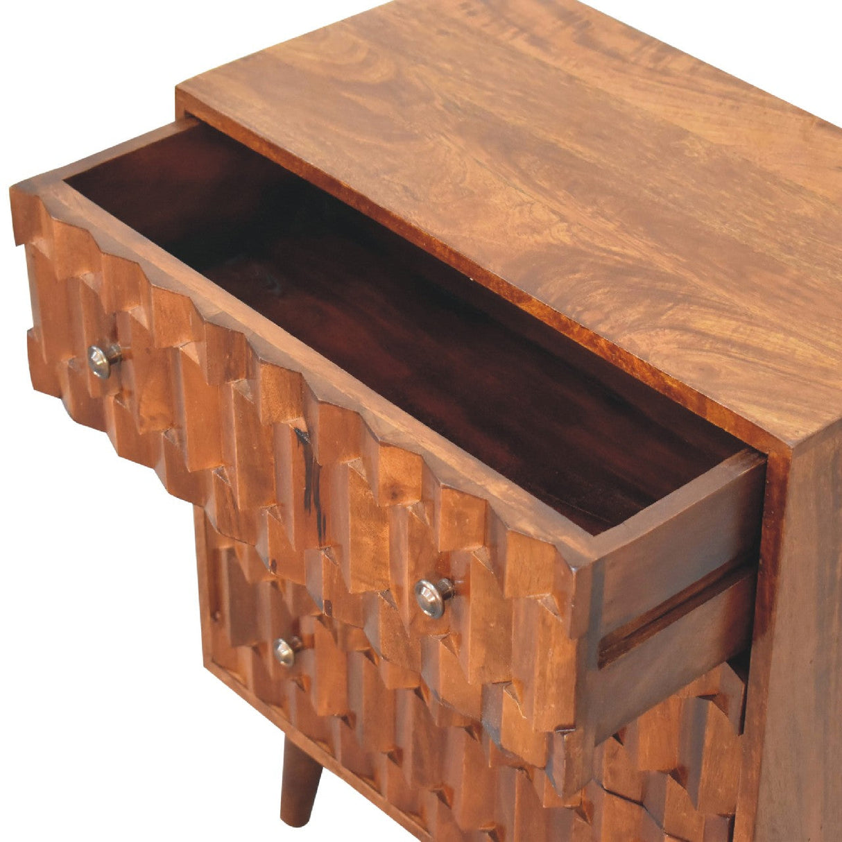 Chestnut Pineapple Carved Chest NOVEX FURNITURES