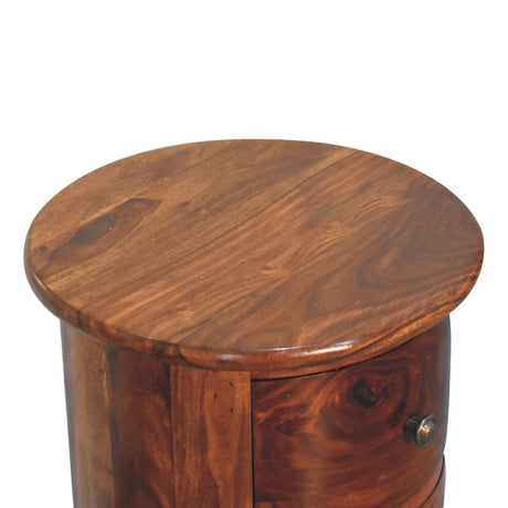 3 Drawer Chestnut Sheesham Drum NOVEX FURNITURES