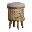 Cream Boucle Larissa Footstool NOVEX FURNITURES