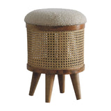 Cream Boucle Larissa Footstool NOVEX FURNITURES