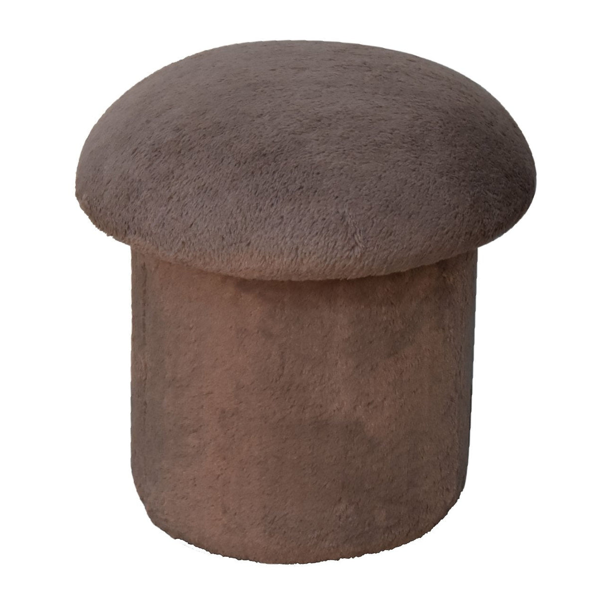 Mocha Faux Fur Mushroom Footstool NOVEX FURNITURES