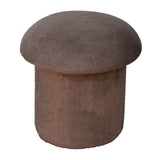 Mocha Faux Fur Mushroom Footstool NOVEX FURNITURES