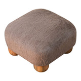 Mocha Faux Fur Nordic Footstool NOVEX FURNITURES
