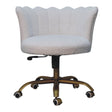 White Boucle Swivel Chair NOVEX FURNITURES