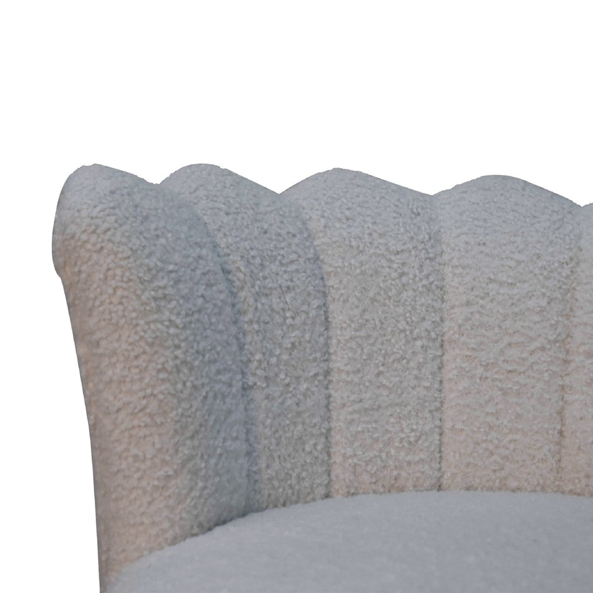 White Boucle Swivel Chair NOVEX FURNITURES