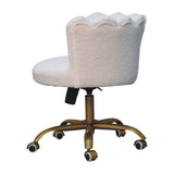 White Boucle Swivel Chair NOVEX FURNITURES