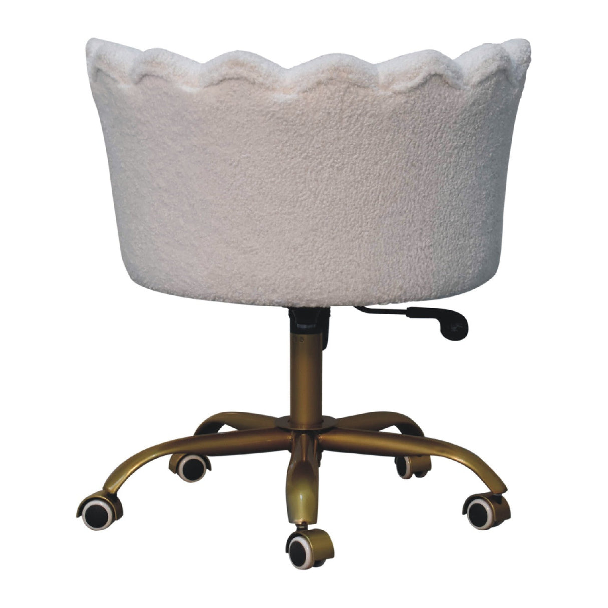 White Boucle Swivel Chair NOVEX FURNITURES