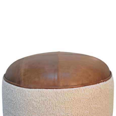 Cream Boucle Buffalo Footstool NOVEX FURNITURES