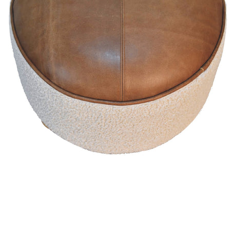 Cream Boucle Buffalo Footstool NOVEX FURNITURES