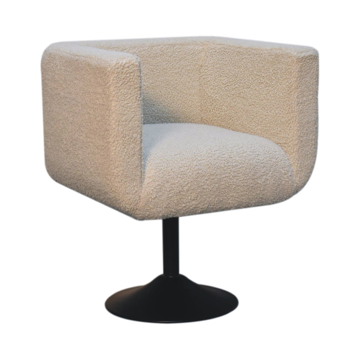 Cream Boucle Swivel Chair NOVEX FURNITURES