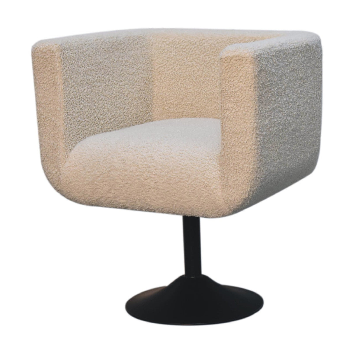 Cream Boucle Swivel Chair NOVEX FURNITURES