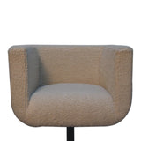 Cream Boucle Swivel Chair NOVEX FURNITURES