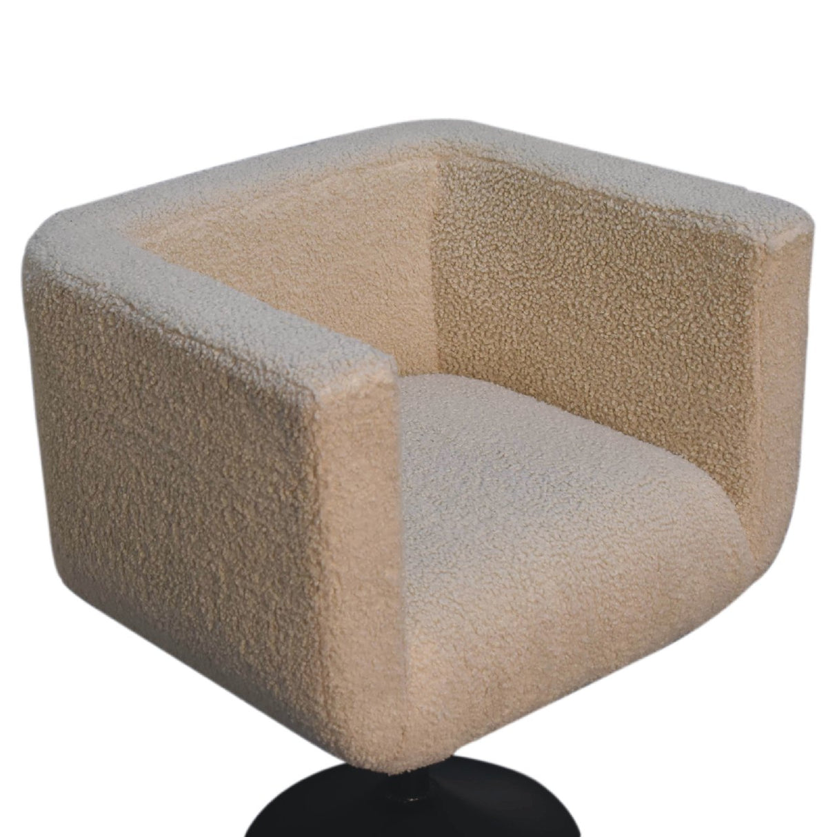 Cream Boucle Swivel Chair NOVEX FURNITURES