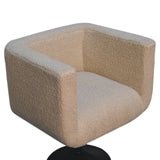 Cream Boucle Swivel Chair NOVEX FURNITURES
