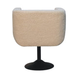 Cream Boucle Swivel Chair NOVEX FURNITURES