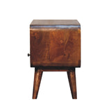 Mini Chestnut Curved Media Unit - NOVEX FURNITURE