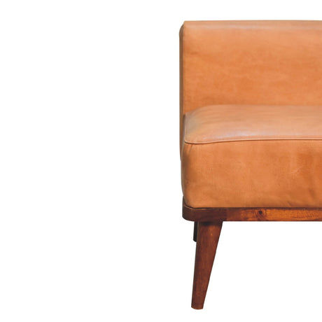 Tan Buffalo Backrest Footstool NOVEX FURNITURES