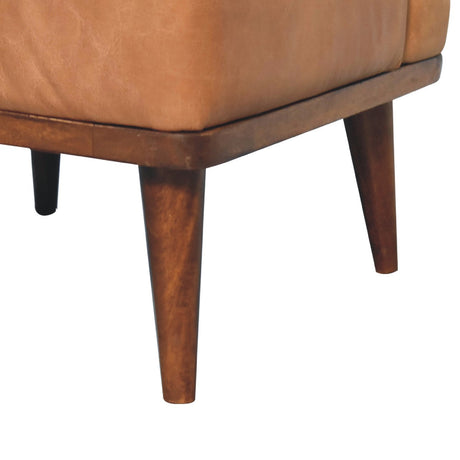 Tan Buffalo Backrest Footstool NOVEX FURNITURES