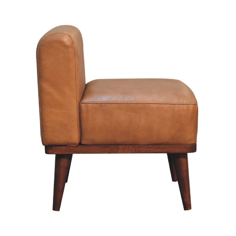 Tan Buffalo Backrest Footstool NOVEX FURNITURES