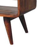Reverse Curved Chestnut Media Unit NOVEX FURNITURES