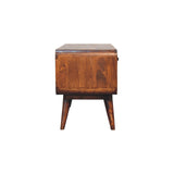 Reverse Curved Chestnut Media Unit NOVEX FURNITURES