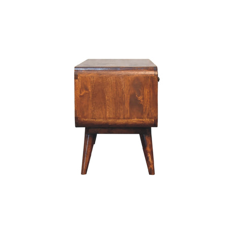 Reverse Curved Chestnut Media Unit NOVEX FURNITURES