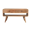 Reverse Curve Oak-ish Media Unit NOVEX FURNITURES