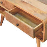 Reverse Curve Oak-ish Media Unit NOVEX FURNITURES