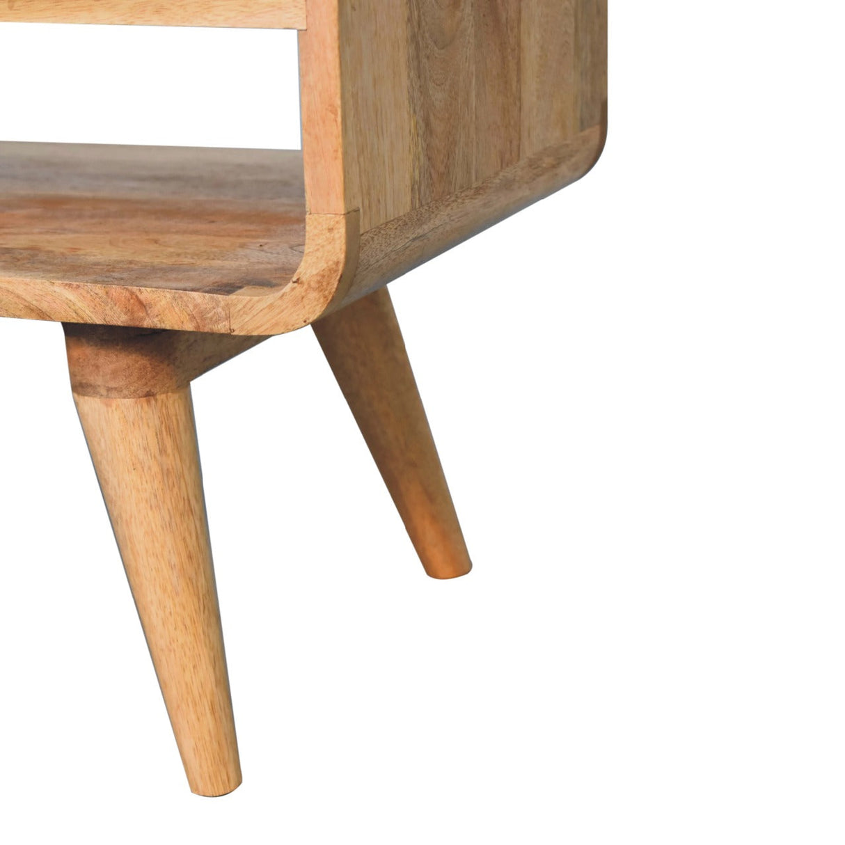 Reverse Curve Oak-ish Media Unit NOVEX FURNITURES