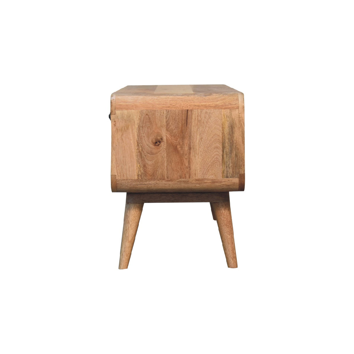 Reverse Curve Oak-ish Media Unit NOVEX FURNITURES