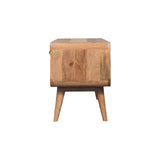 Reverse Curve Oak-ish Media Unit NOVEX FURNITURES