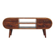 Chestnut Circular Media Unit NOVEX FURNITURES