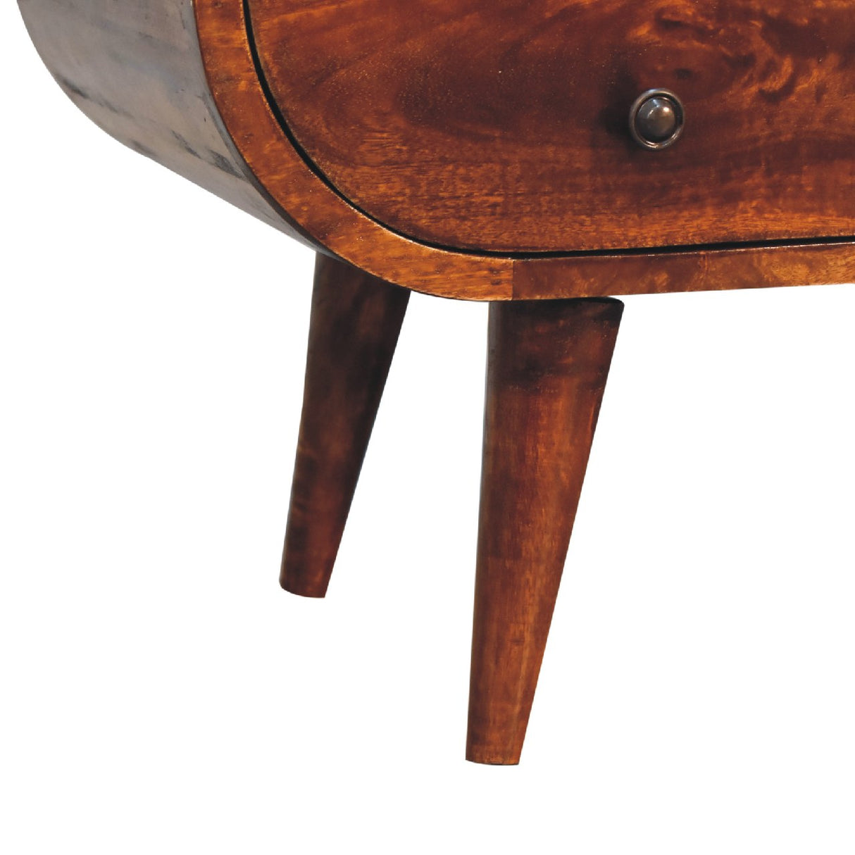 Chestnut Circular Media Unit NOVEX FURNITURES