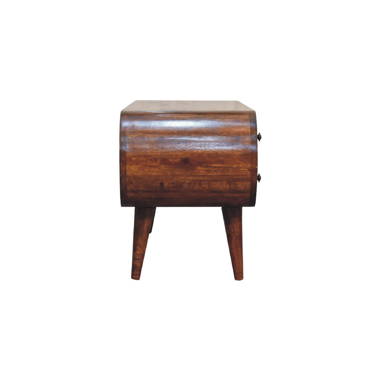 Chestnut Circular Media Unit NOVEX FURNITURES