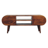 Chestnut Circular Media Unit NOVEX FURNITURES