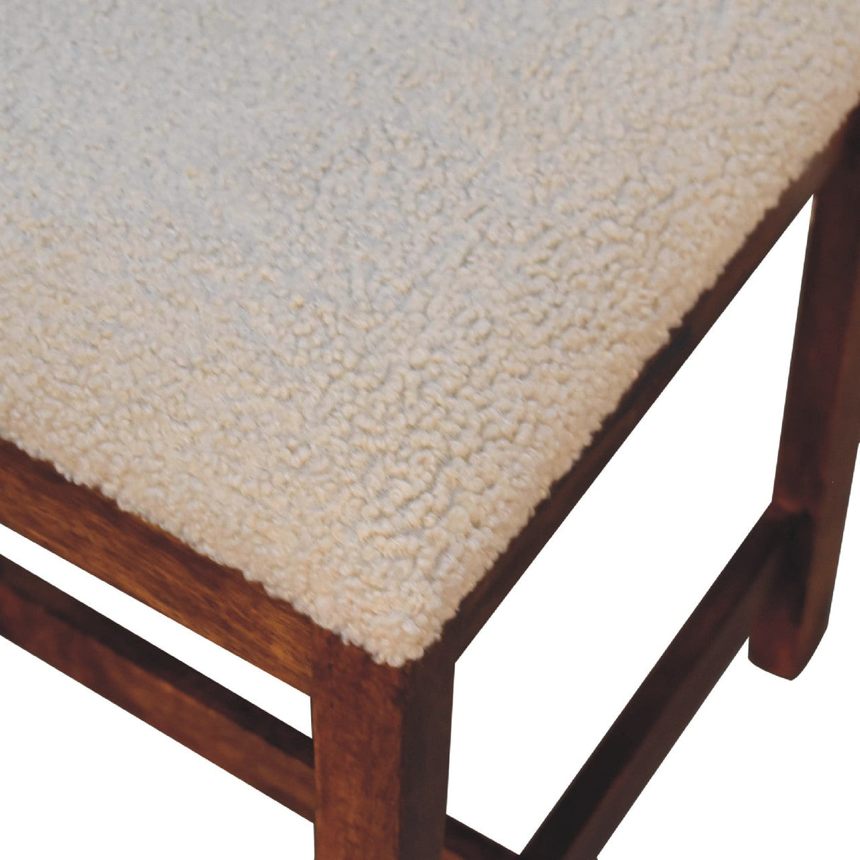 Cream Boucle Rattan Chair NOVEX FURNITURES