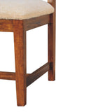 Cream Boucle Rattan Chair NOVEX FURNITURES