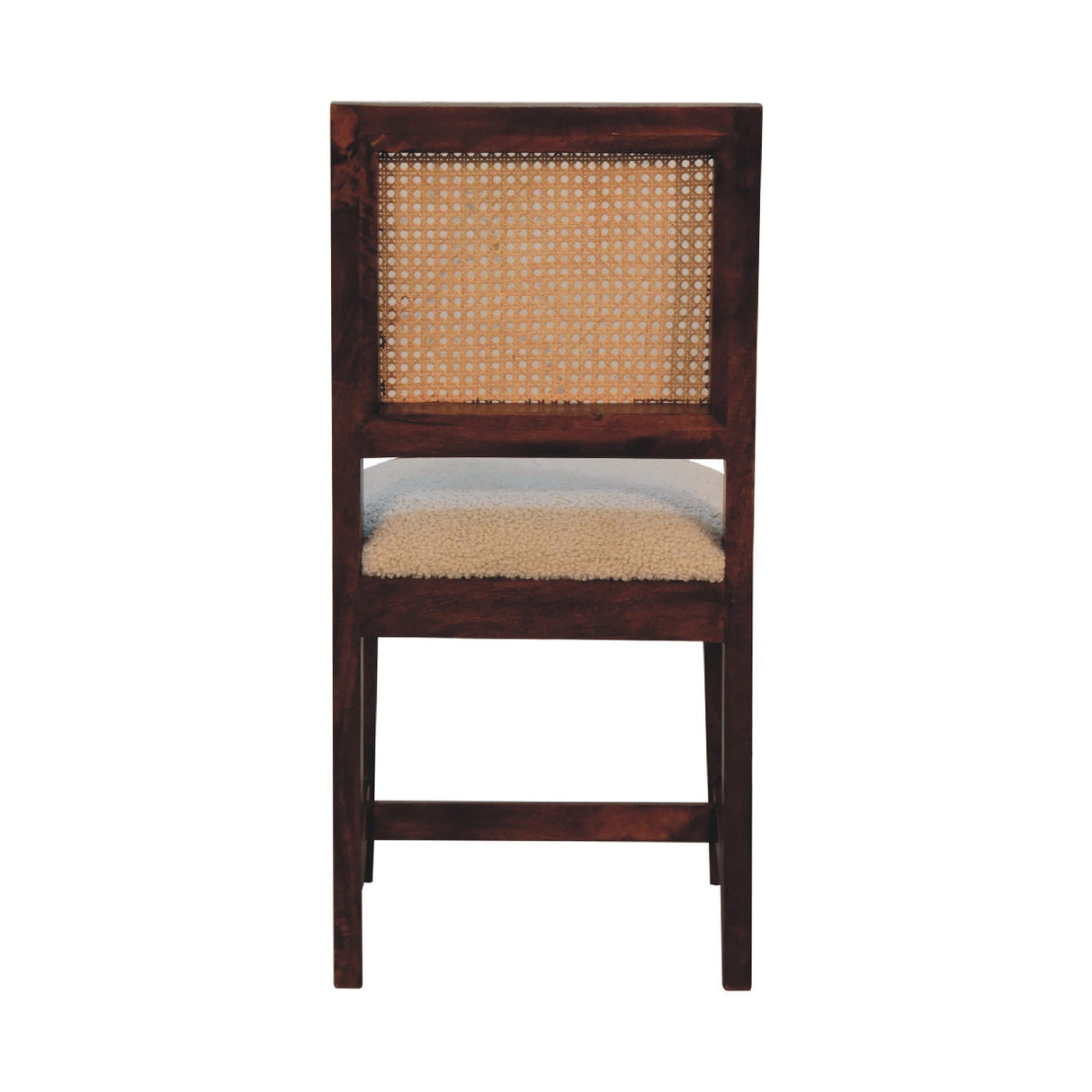 Cream Boucle Rattan Chair NOVEX FURNITURES