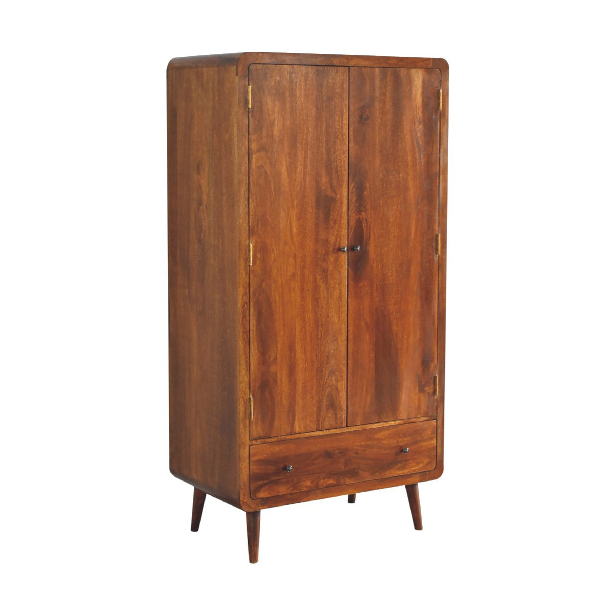 Curved Chestnut Wardrobe NOVEX FURNITURES