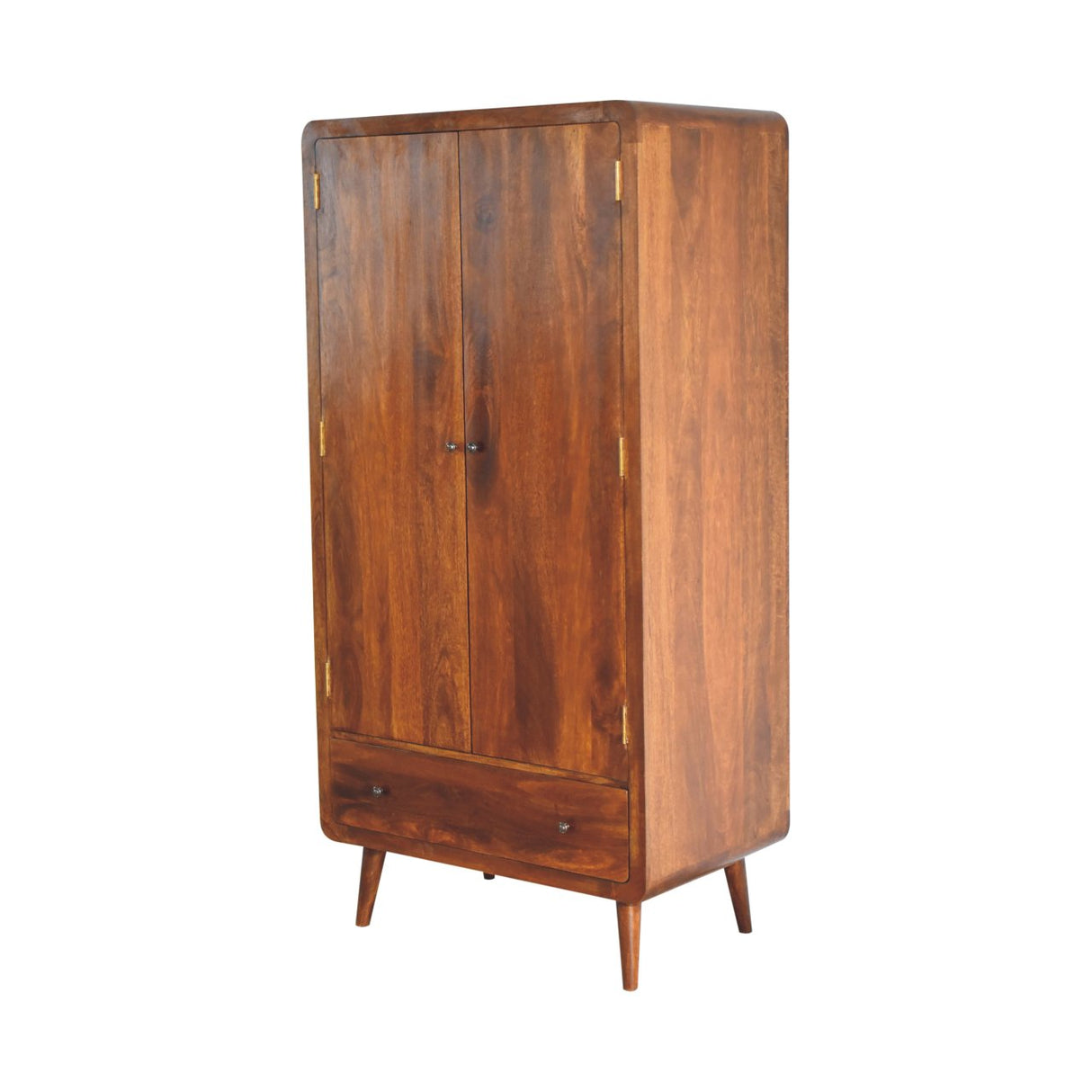 Curved Chestnut Wardrobe NOVEX FURNITURES