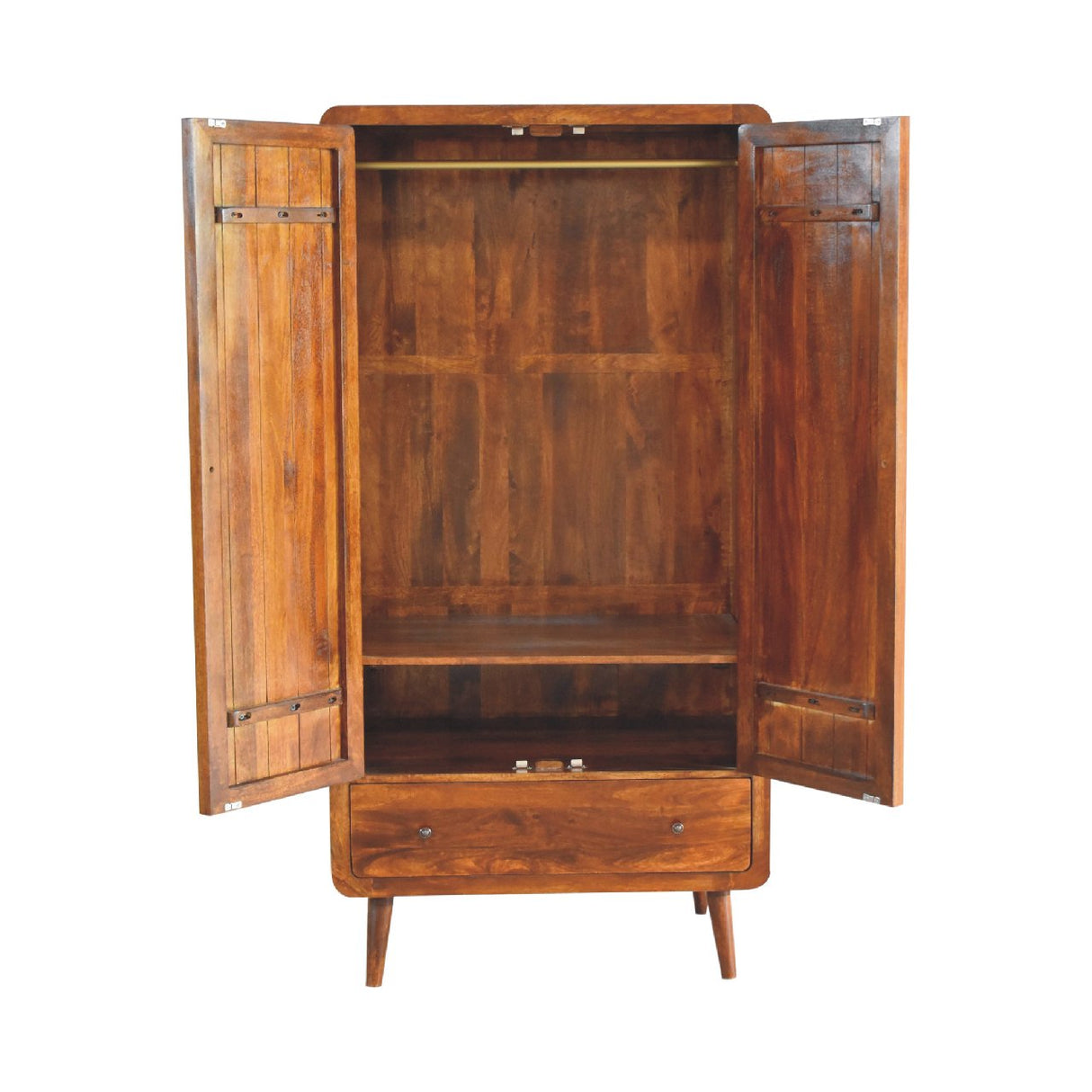 Curved Chestnut Wardrobe NOVEX FURNITURES