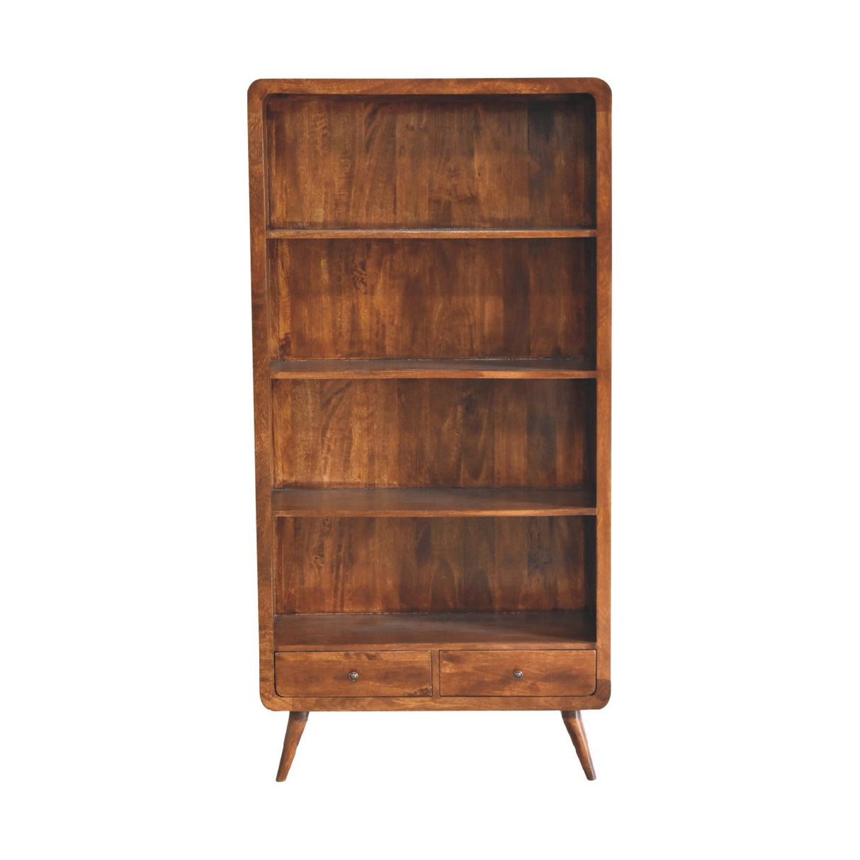 Curved Chestnut Bookcase NOVEX FURNITURES