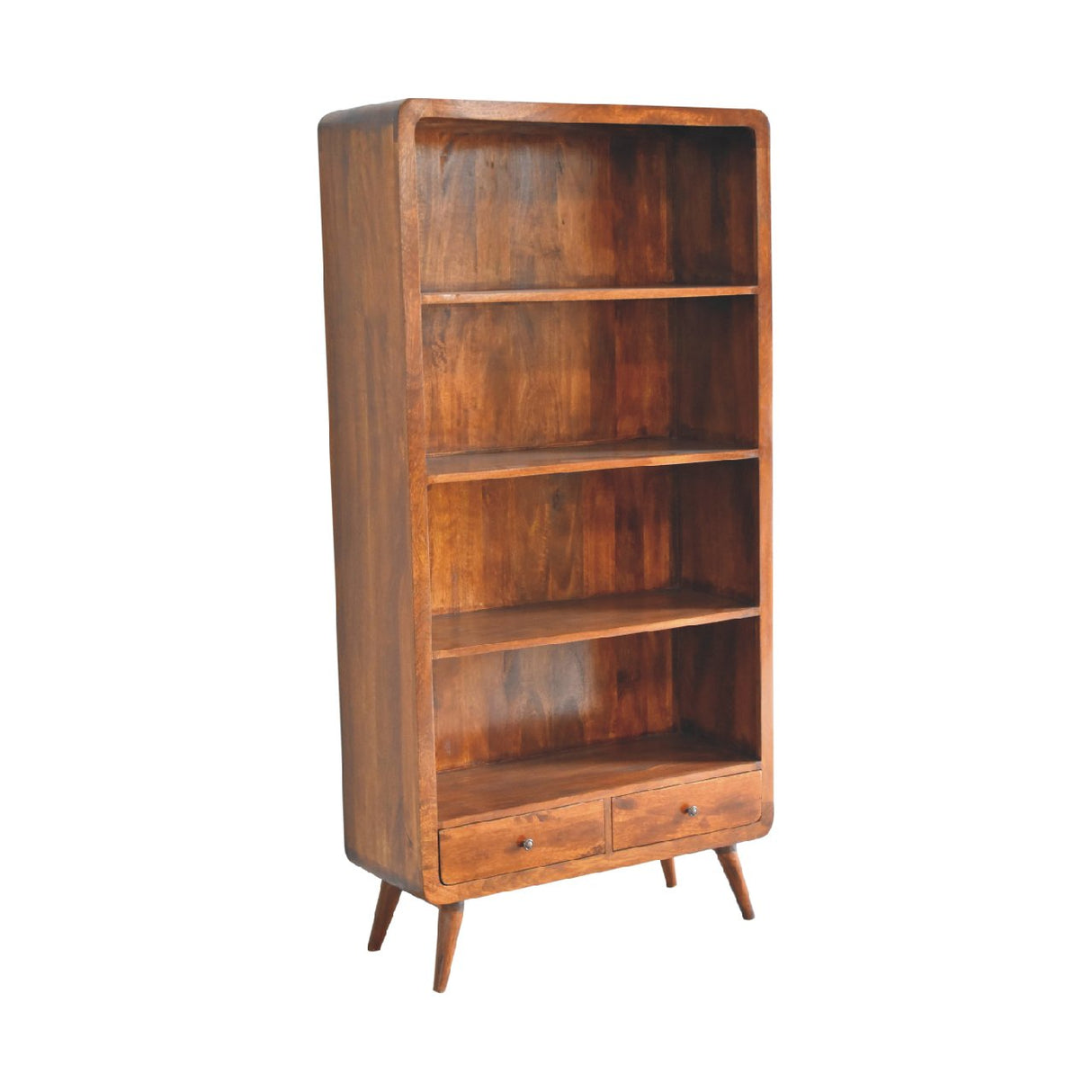 Curved Chestnut Bookcase NOVEX FURNITURES