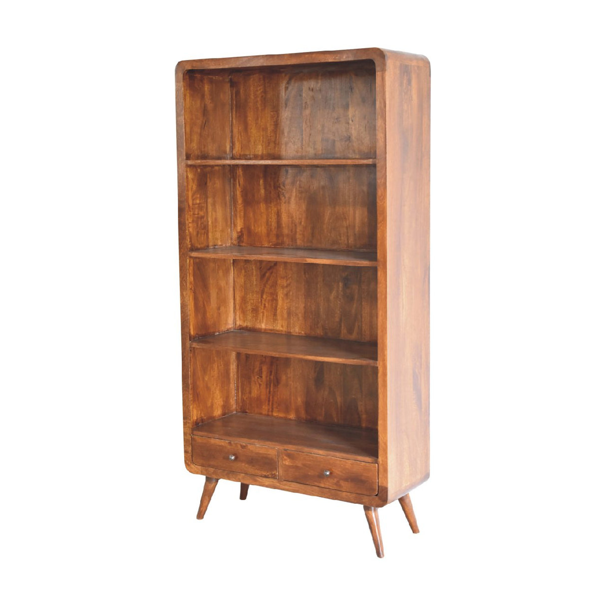 Curved Chestnut Bookcase NOVEX FURNITURES